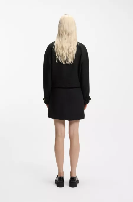 Oversized-fit blazer in bouclé fabric