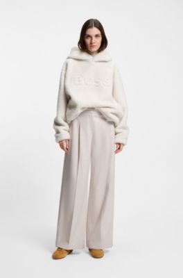 BOSS&nbsp;x&nbsp;Steiff Baskets en cuir su&eacute;d&eacute; et effet peluche, Beige