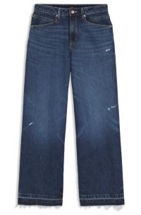 Relaxed-fit jeans in blue rigid denim, Blue