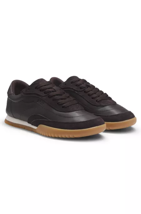 Trainers in leather and suede