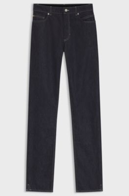 Regular-fit jeans with slim leg, Dark Blue