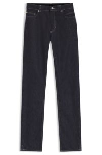 Regular-fit jeans with slim leg, Dark Blue