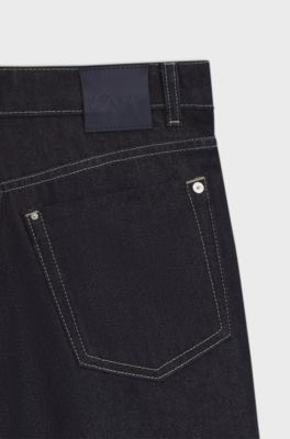 Jeans regular fit con gamba aderente, Blu scuro