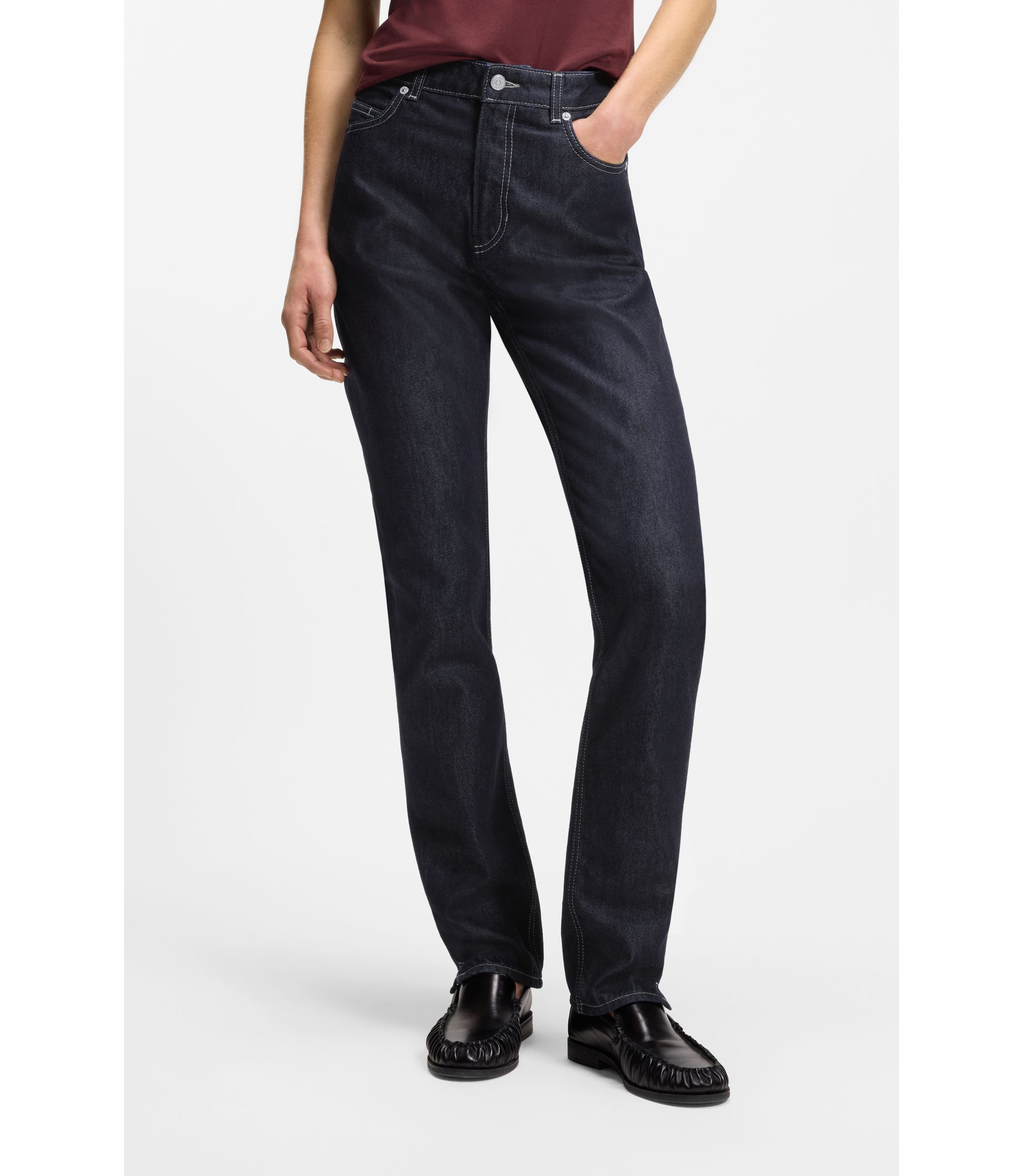 Regular-Fit Jeans mit schmalem Bein
