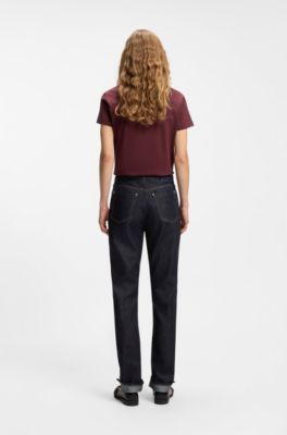 Regular-fit jeans with slim leg, Dark Blue