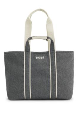 Fabric tote bag with contrast logo 1