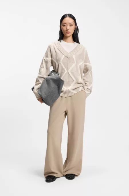 Fabric tote bag with contrast logo