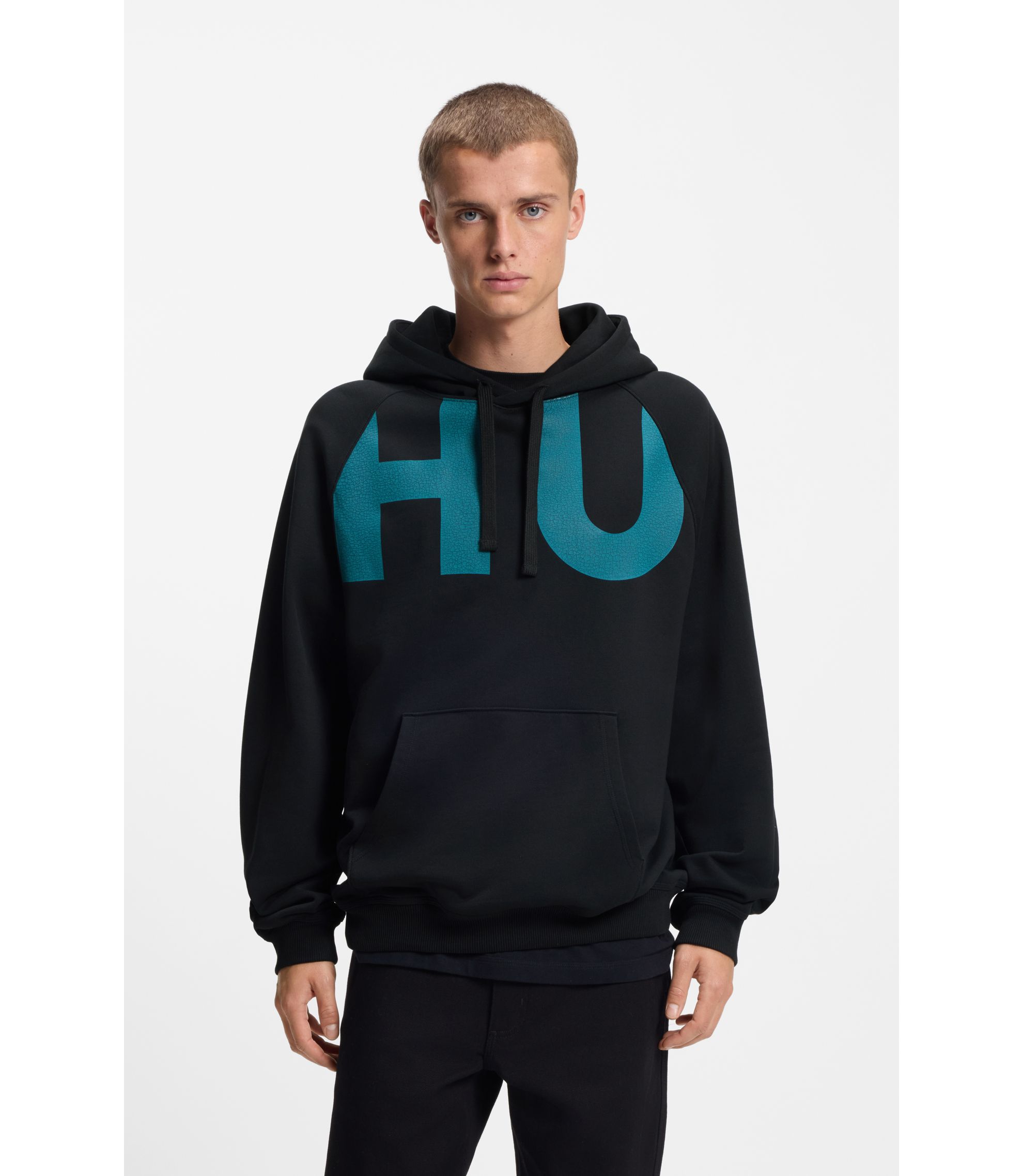 Hoodie aus Baumwoll-Terry mit Logo-Print