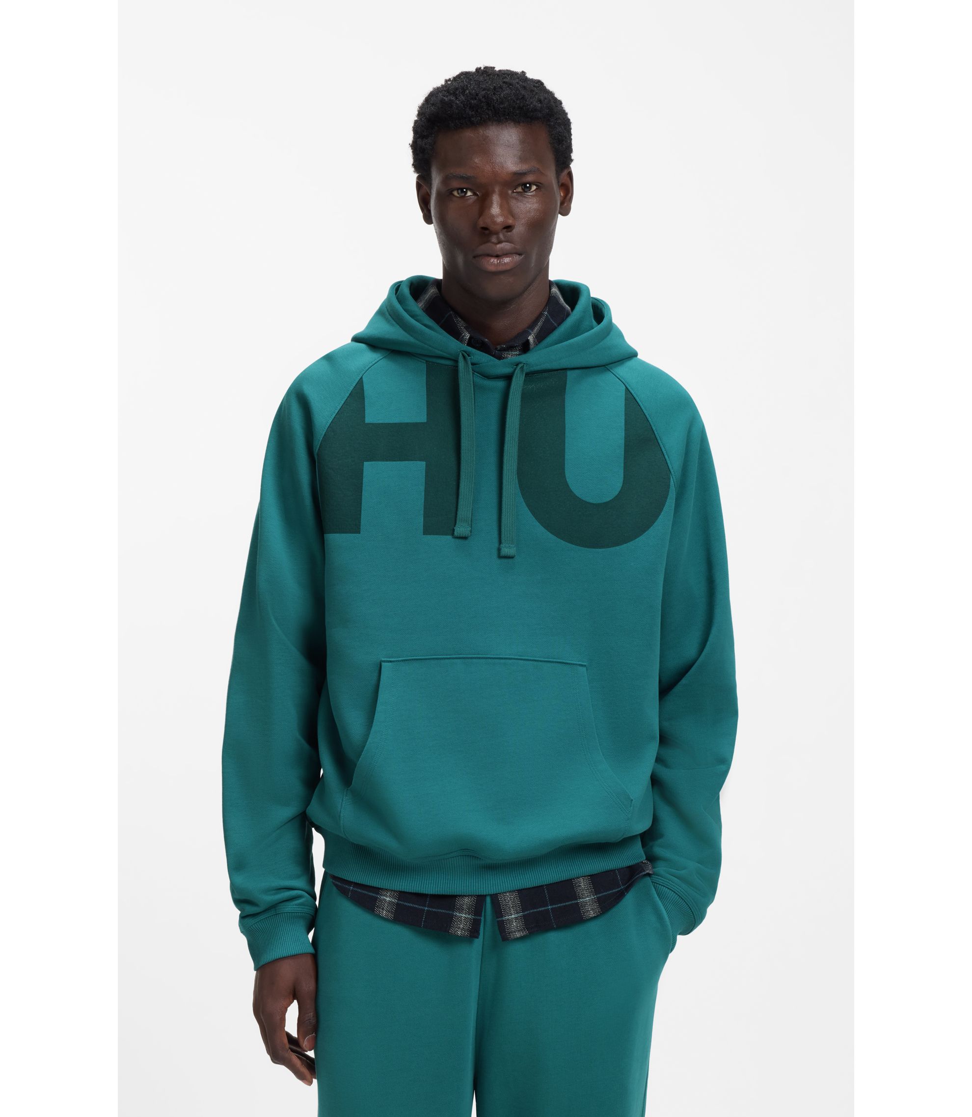 Hoodie aus Baumwoll-Terry mit Logo-Print