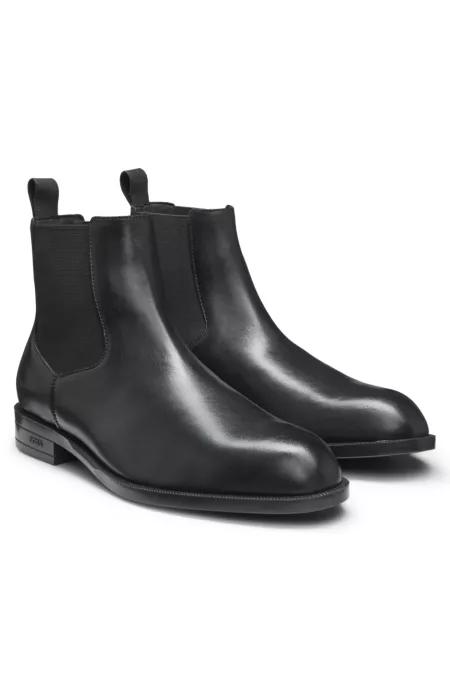 Bottines Chelsea classiques en cuir brossé