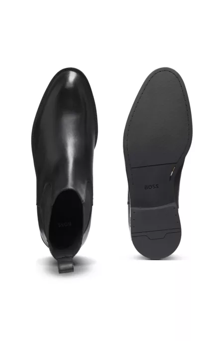 Bottines Chelsea classiques en cuir brossé