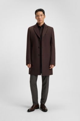 Oxford shoes in leather with heel logo, Dark Brown