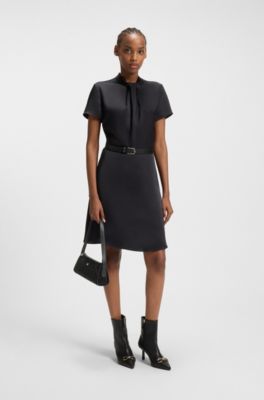 Velvet-touch hobo bag with rhinestone embellishments, Black