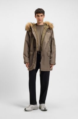 Logo-spoiler trainers in mesh and faux suede, Light Grey