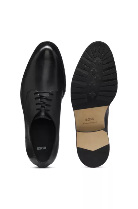 Chaussures derby en cuir à logo embossé