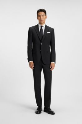 Leather Derby shoes with embossed logo, Black