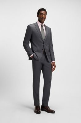 Scarpe Derby in pelle con logo goffrato, Marrone scuro