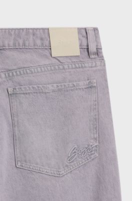 Relaxed-fit jeans with wide leg, Light Purple