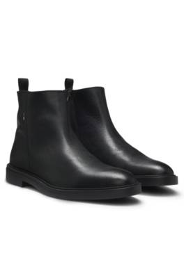 Leather ankle boots with cosy lining