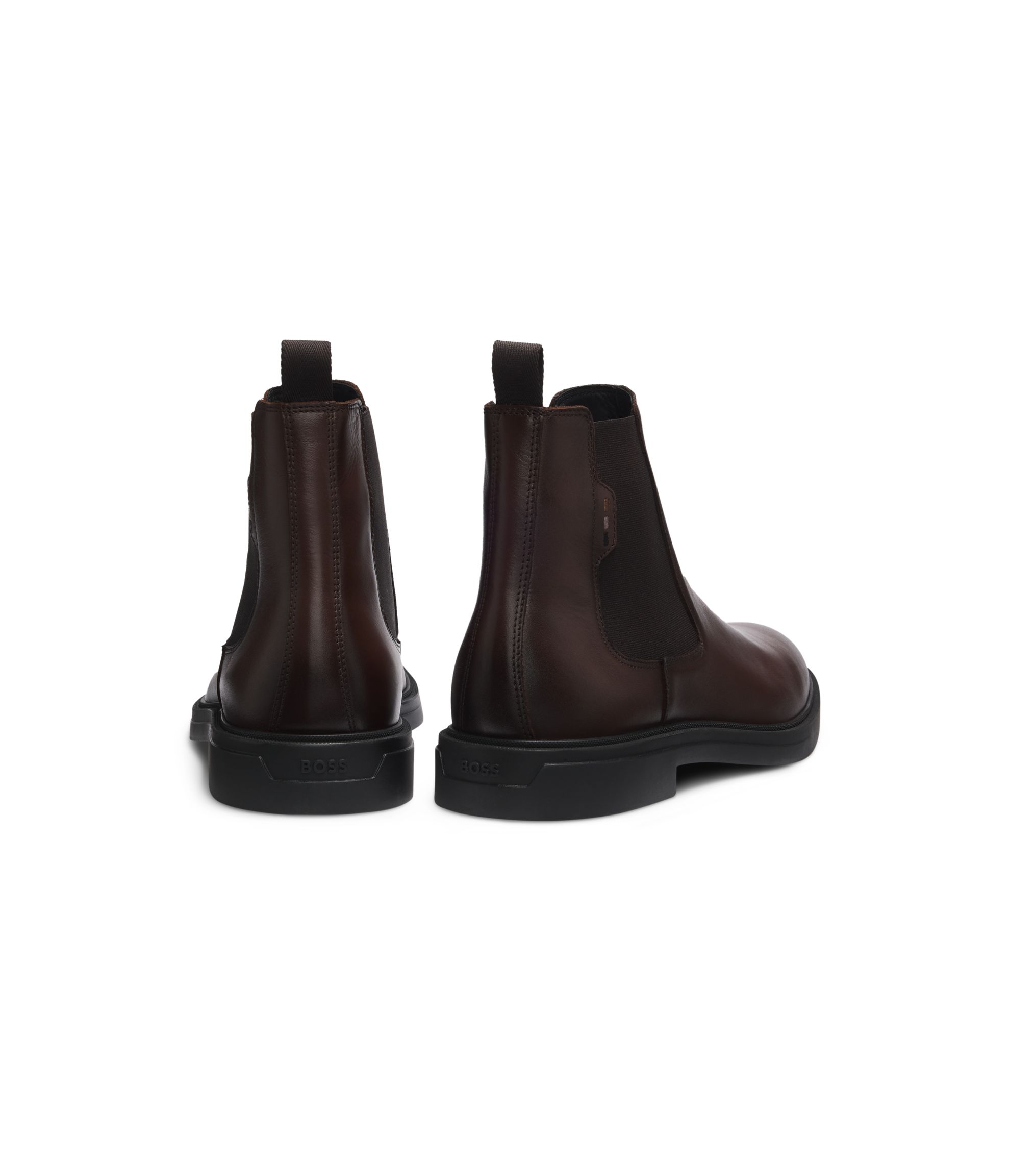BOSS Chelsea boots in nappa leather with signature-stripe detail