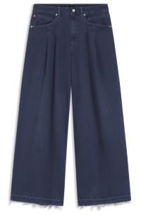 Relaxed-fit jeans with wide leg, Dark Blue