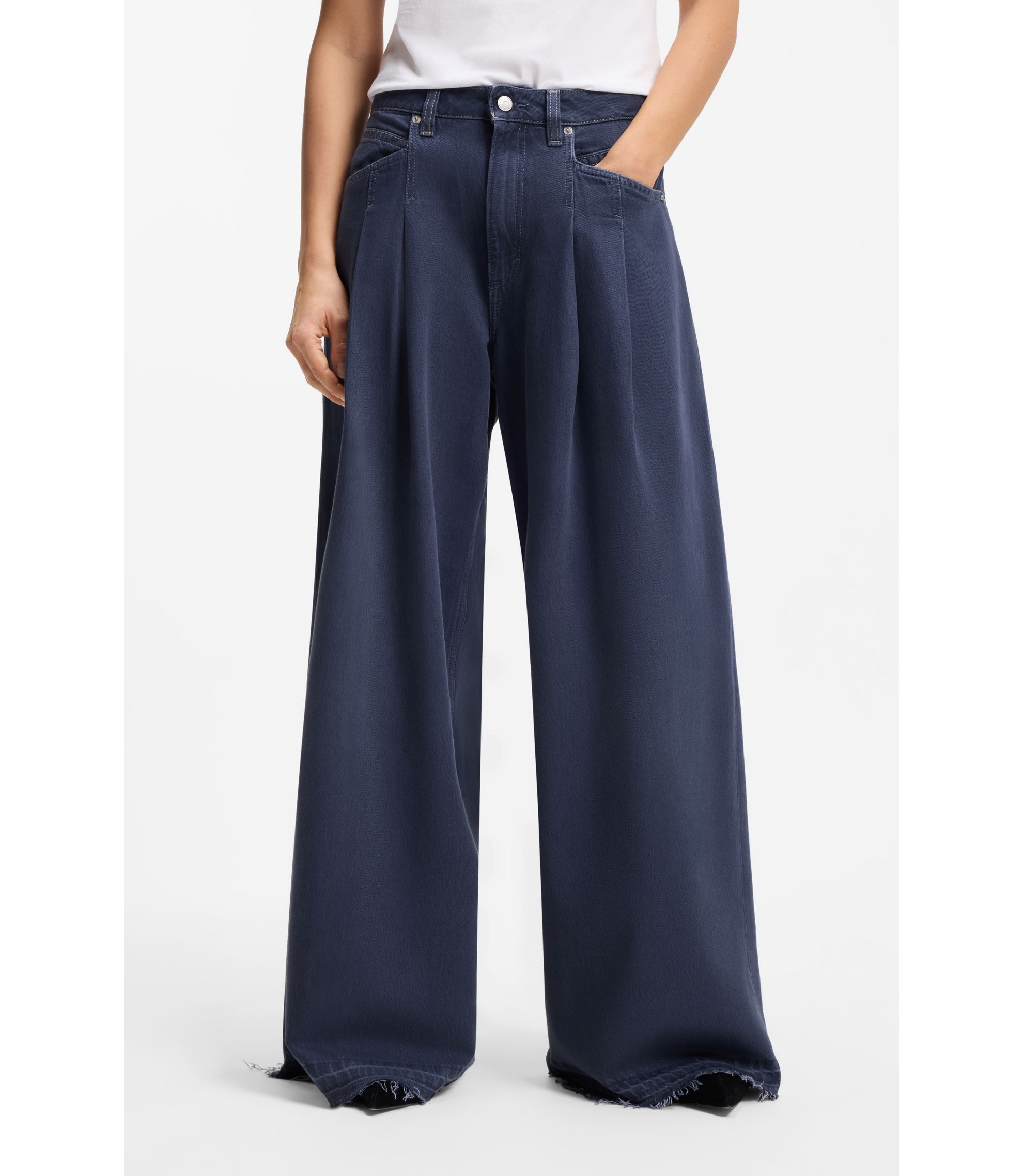 Relaxed-Fit Jeans mit weitem Bein