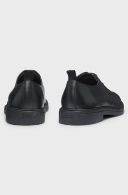 Leather Derby shoes with rubber outsole, Black