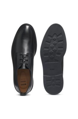 Leather Derby shoes with rubber outsole, Black