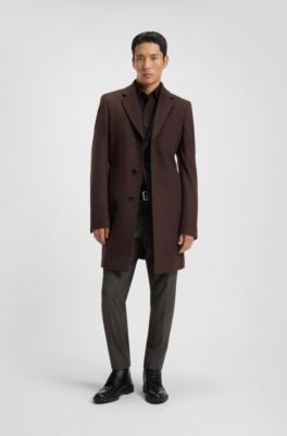 Leather half boots with brogue details, Black