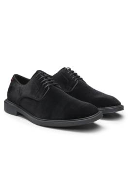 Derby shoes in soft velvet