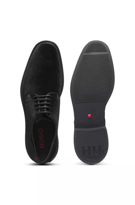 Chaussures derby en velours doux