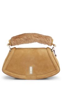 BOSS x Steiff sac en cuir Ariell avec poignée en laine texturée, Beige