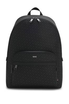 Monogram backpack with foil-embossed logo