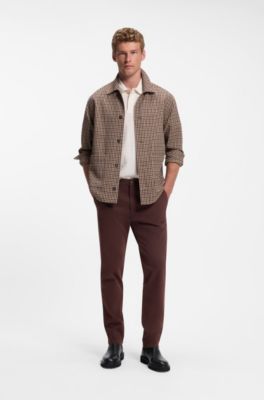 Grained leather boots with elasticated side panels, Black