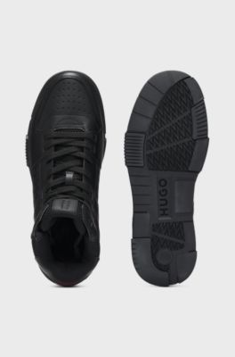 High-top trainers with mesh trims, Black