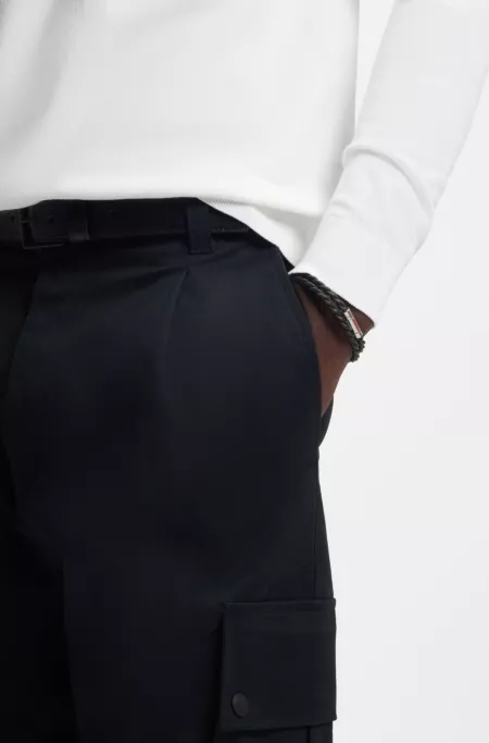 Bracelet double tour en cuir tressé