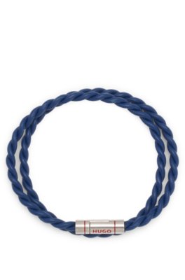 Hugo Double-wrap cuff in braided leather armband herr – bild 2