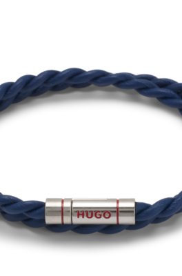 Hugo Double-wrap cuff in braided leather armband herr – bild 3
