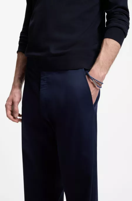 Double-wrap cuff in braided leather