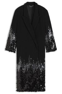 Manteau habill&eacute; &agrave; sequins, Noir