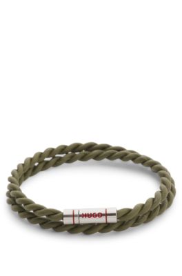 Perlen-Halskette mit unregelm&auml;&szlig;igen Metallperlen, Silberfarben