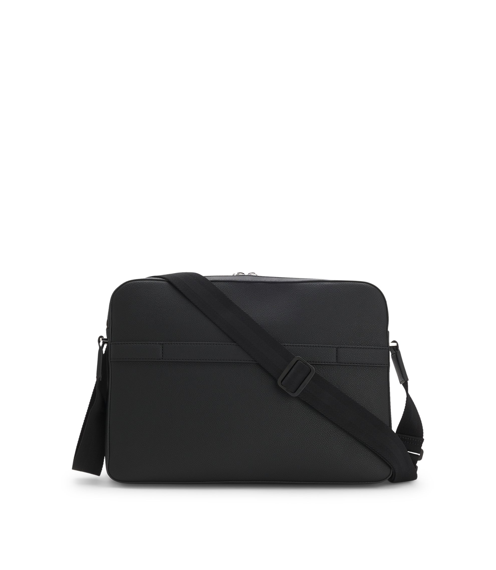 BOSS - グレイン フェイクレザー メッセンジャーバッグ エンボスロゴ