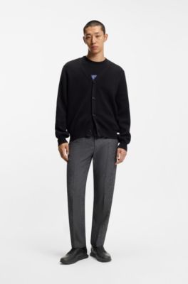 Sneakers stile runner in similpelle con dettagli lavorati, Nero