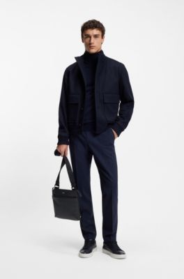 Dokumentmappe med monogram og pr&aelig;get folielogo, Sort