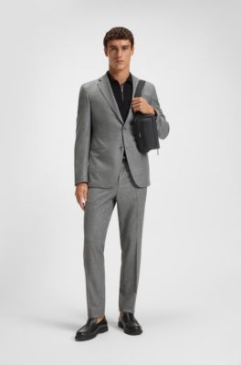 Monogram belt bag with foil-embossed logo, Black