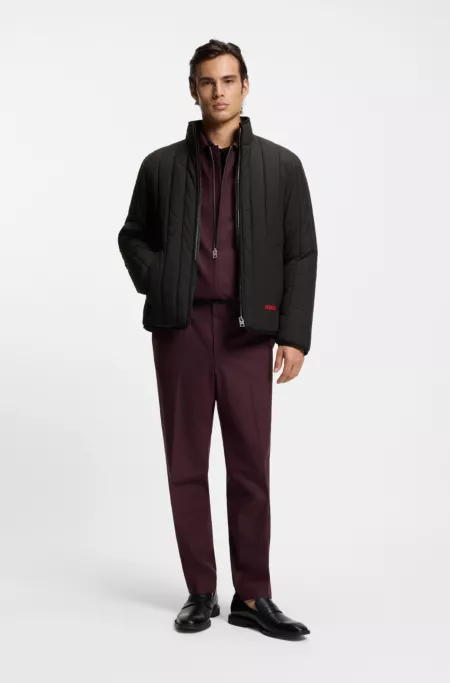 Quilted jacket with logo detail