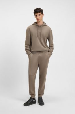 Faux-nubuck trainers with mesh collar, Black