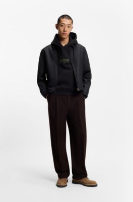 Boots aus Nubukleder mit gepolsterter Manschette, Beige