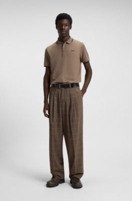 Boots aus Leder mit Logo-Pr&auml;gung, Braun