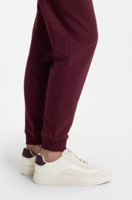 Low-top trainers with suede trims, Natural